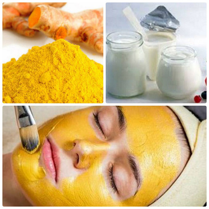 Mặt nạ tự nhiên từ bột nghệ và sữa chua