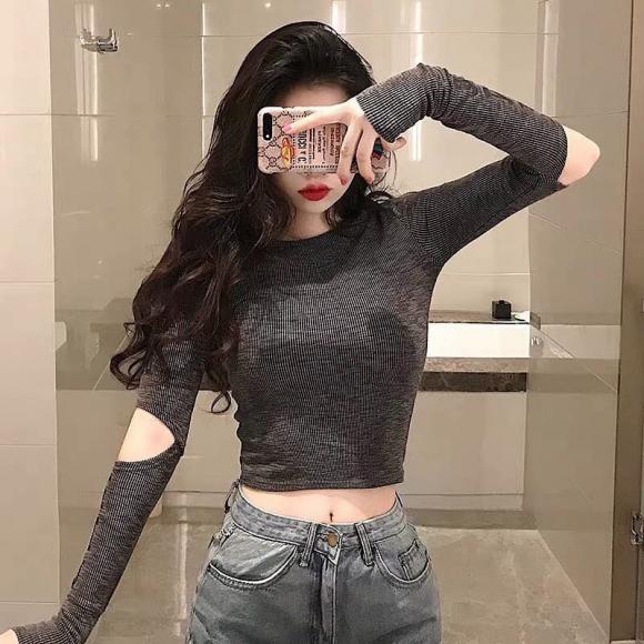 crop top, áo len, thời trang