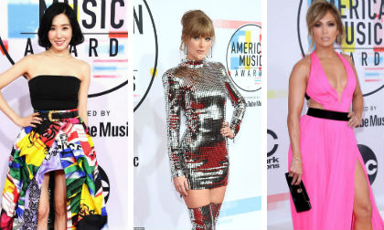 American Music Awards 2020, thảm đỏ AMAs 2020, Paris Hilton, Jennifer Lopez, 