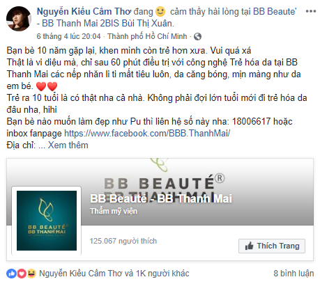 BB Thanh Mai, Trẻ hóa da, Diệu Nhi, Sĩ Thanh, Puka