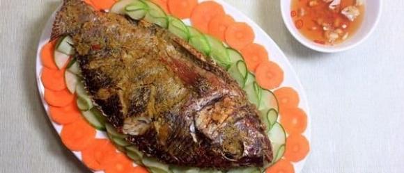 cá rô phi nướng sả ớt, món ngon với cá rô phi, cách làm cá rô phi nướng